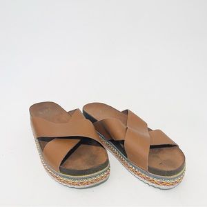 GIANNI BINI Embellished Platform Slide Sandal 10